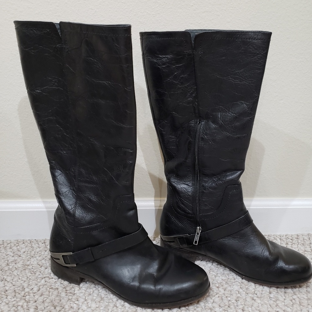 UGG Channing II Black Riding Boots